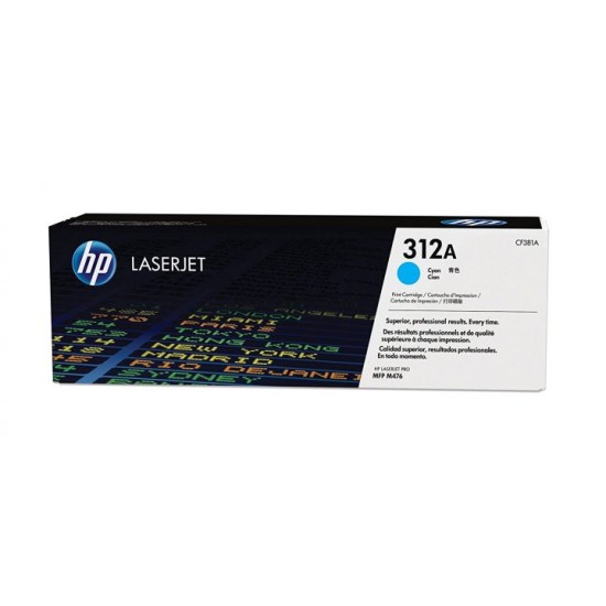 HP 312A Cyan LaserJet Toner Cartridge  CF381A