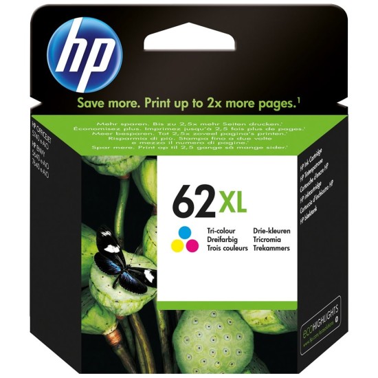 HP 62XL Tri-color Ink Cartridge C2P07AA
