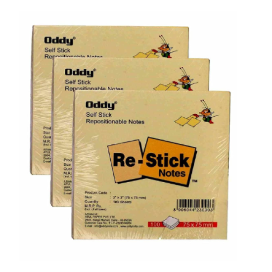  Self Stick Repositionable Note Pad 100 Sheets 3 X 3